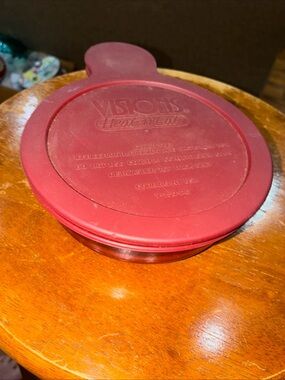 Visions Heat 'n Eat amber Glass Bakeware Bowl with Lid v-150-b